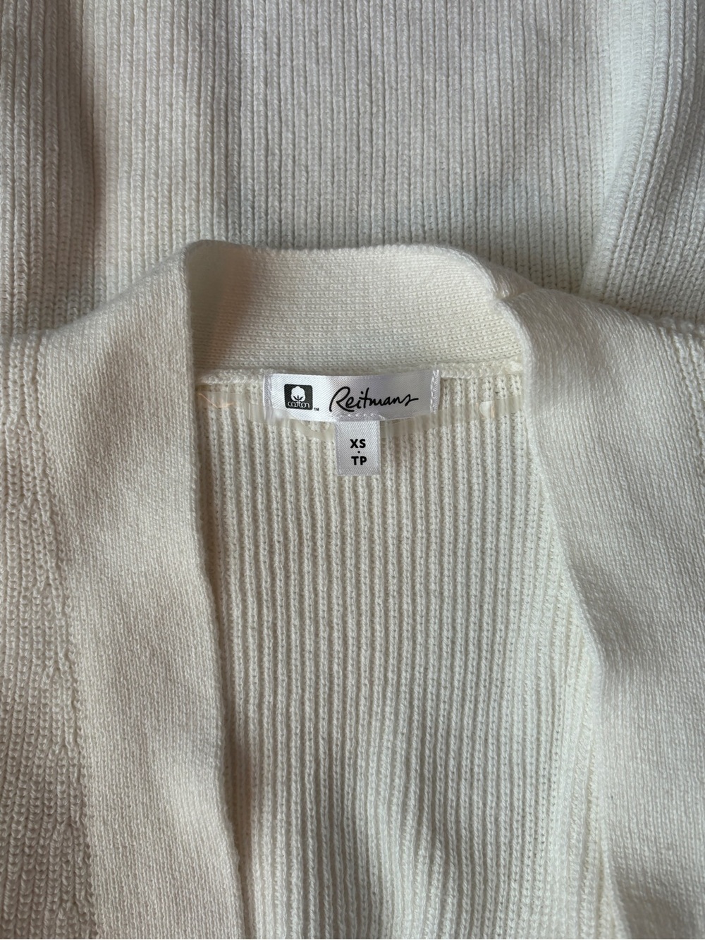 Reitman’s Cream Open-Front Pocket Cardigan Sweater - XS - Picture 4 of 4